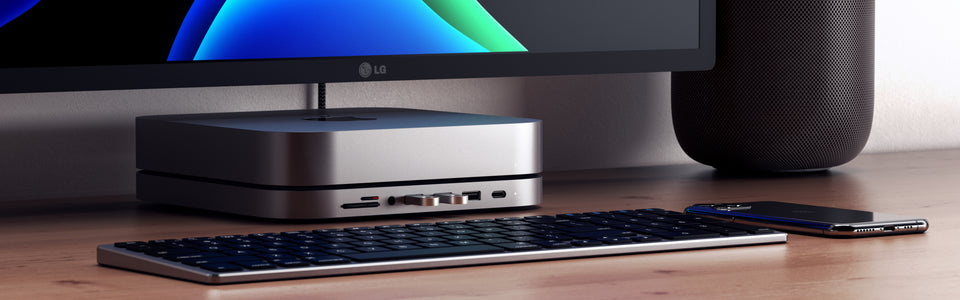 Suporte e Hub Satechi USB-C para Mac Mini - Cinza Espacial