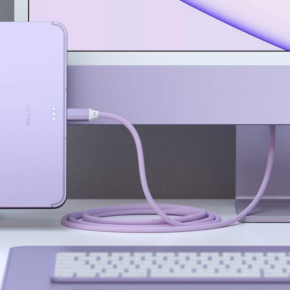 Cabo Satechi USB-C Para USB-C - 2 Metros - Roxo