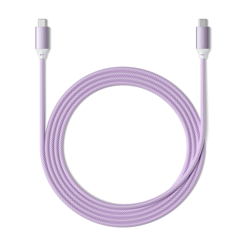 Cabo Satechi USB-C Para USB-C - 2 Metros - Roxo