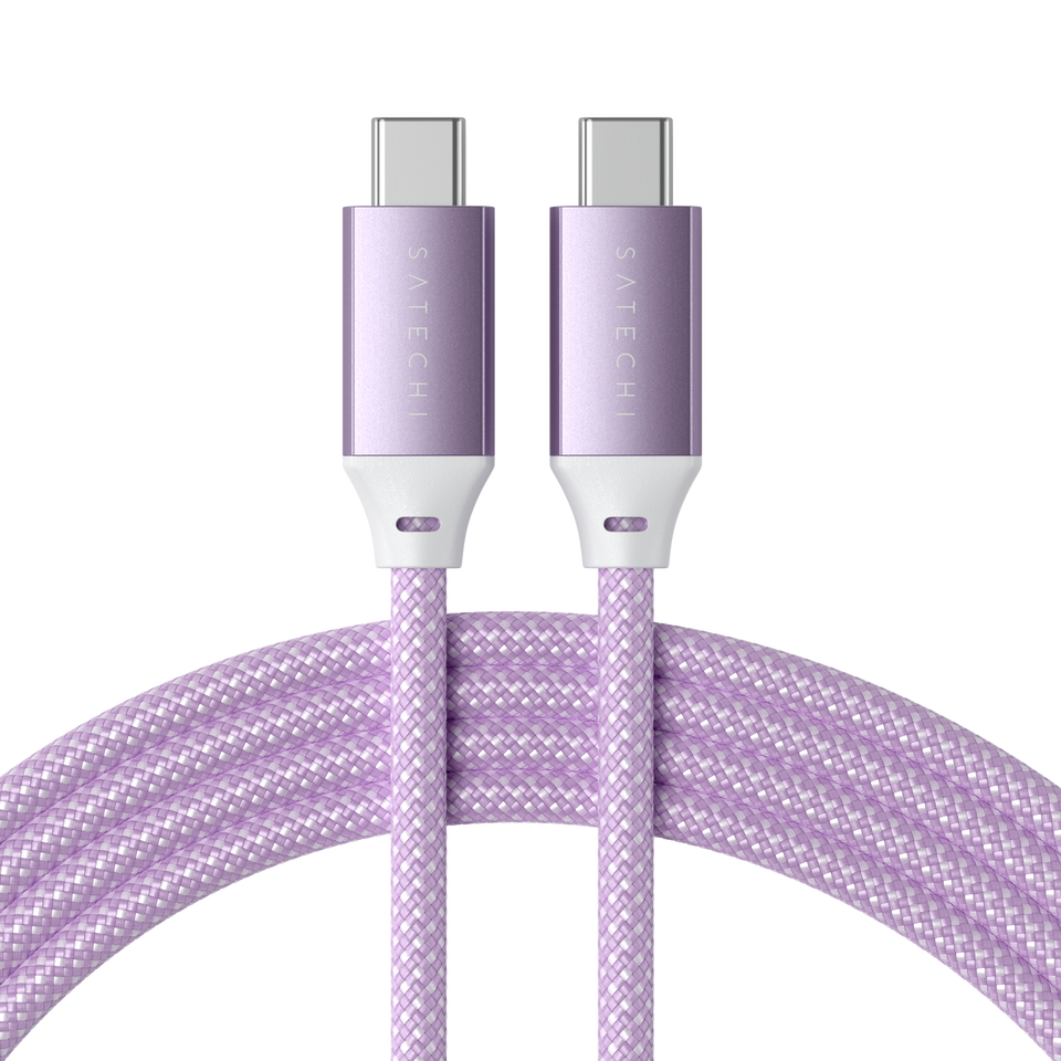 Cabo Satechi USB-C Para USB-C - 2 Metros - Roxo