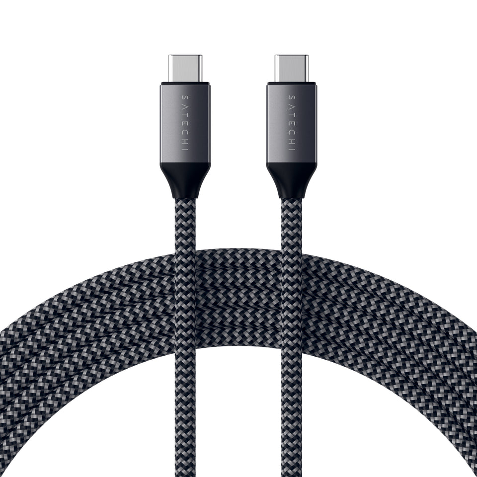 Cabo Satechi USB-C Para USB-C - 2 Metros - Preto