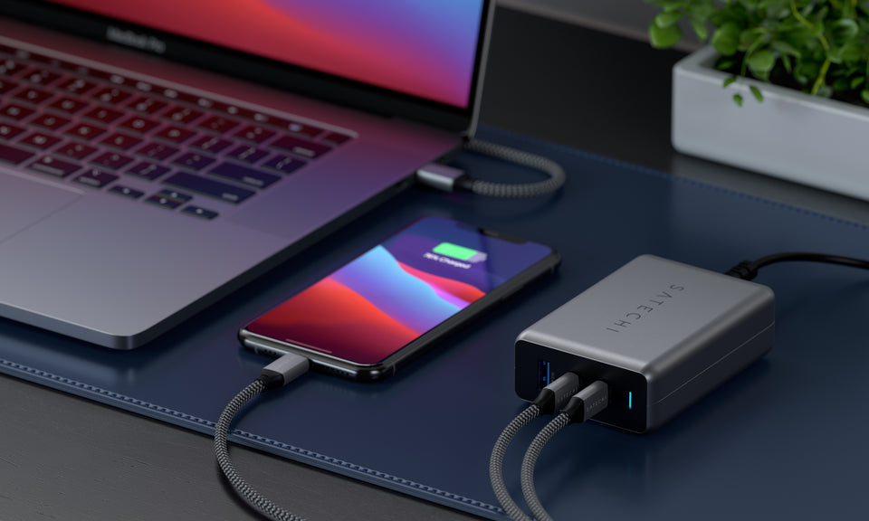 Carregador Satechi Gan Compacto PD USB-C de 100w