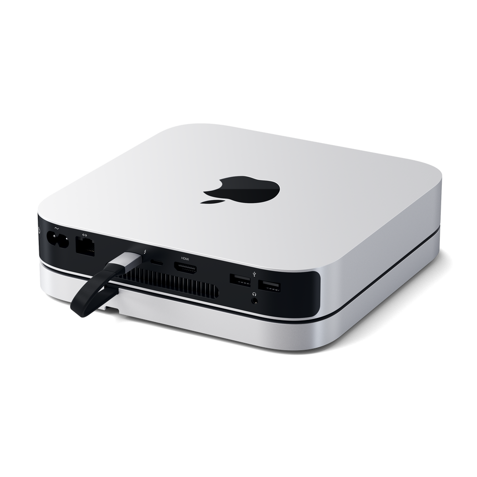 Suporte e Hub Satechi USB-C para Mac Mini - Prata