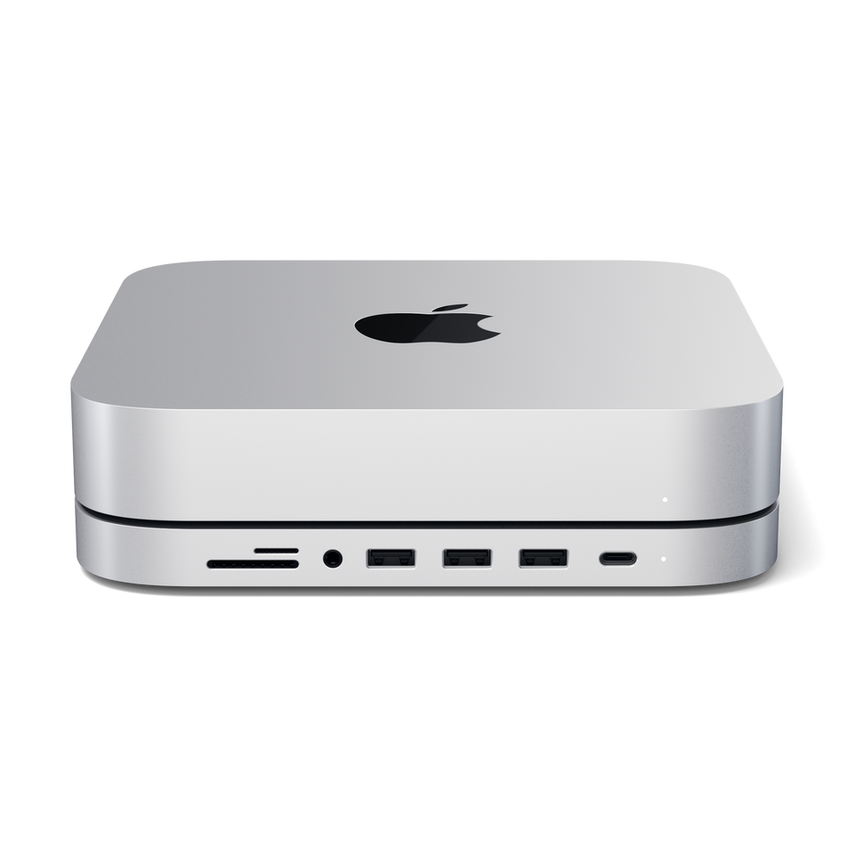 Suporte e Hub Satechi USB-C para Mac Mini - Prata