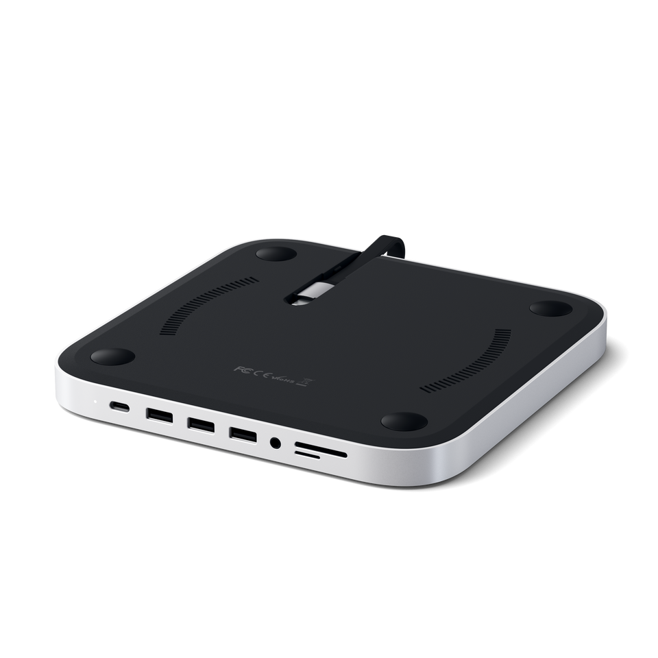 Suporte e Hub Satechi USB-C para Mac Mini - Prata