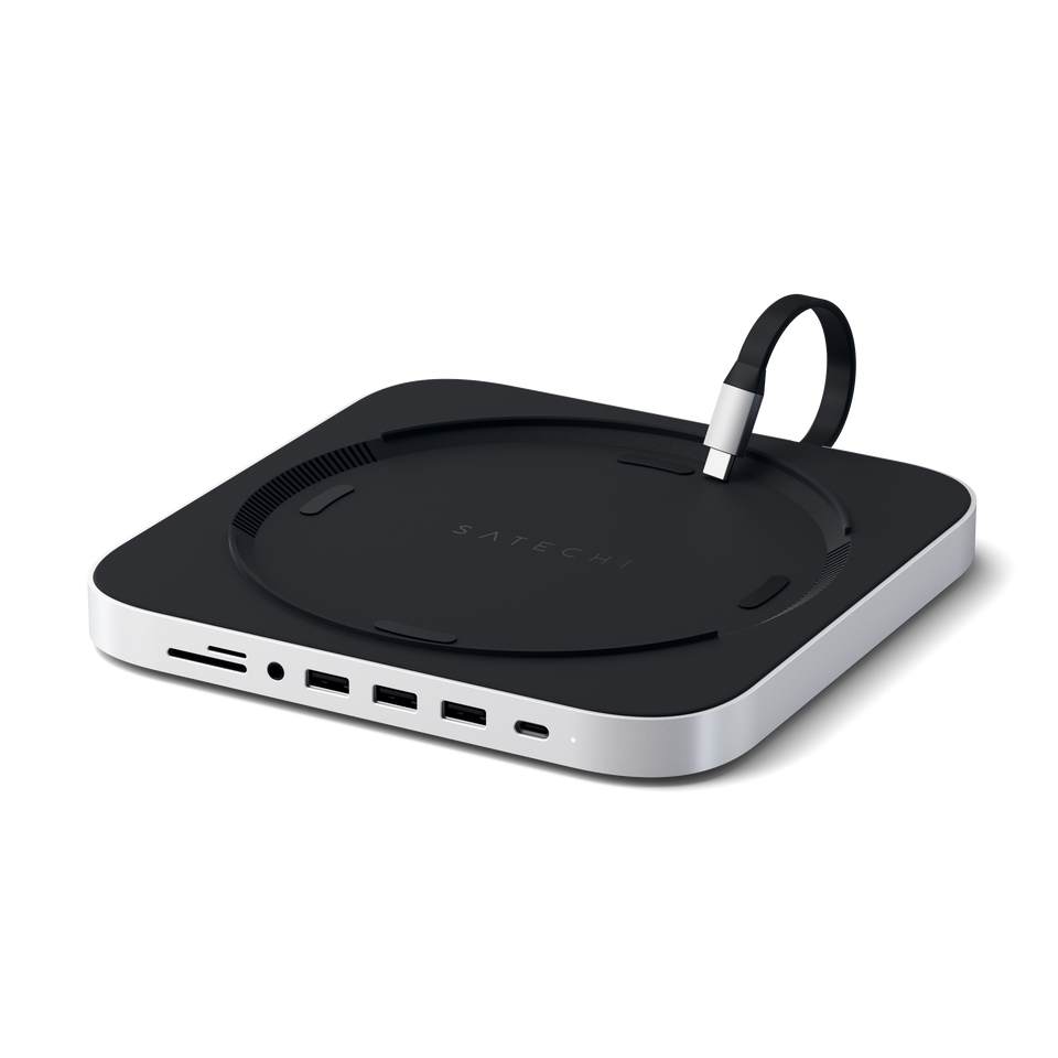 Suporte e Hub Satechi USB-C para Mac Mini - Prata