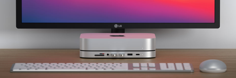 Suporte e Hub Satechi USB-C para Mac Mini - Prata