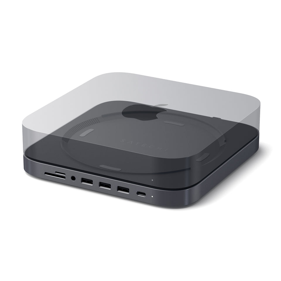 Suporte e Hub Satechi USB-C para Mac Mini - Cinza Espacial