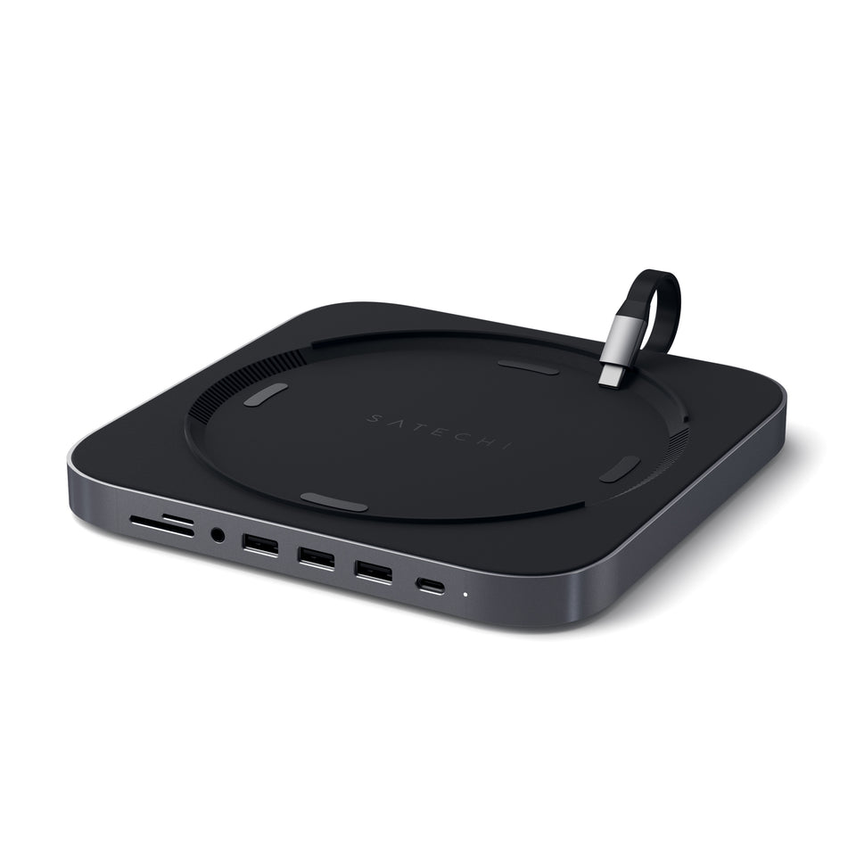 Suporte e Hub Satechi USB-C para Mac Mini - Cinza Espacial