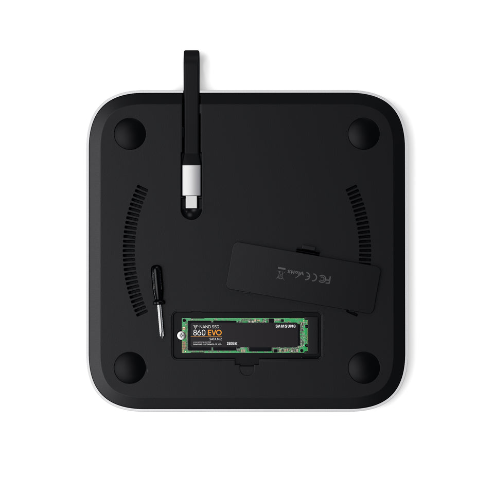 Suporte e Hub Satechi Para Mac Mini Com Gabinete SSD