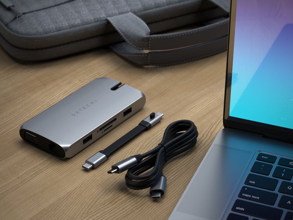 Adaptador Satechi Multi Portas USB-C On-The-Go - Cinza Espacial