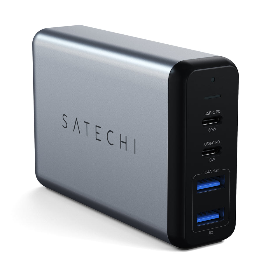 Carregador Satechi de Viagem PD Duplo USB-C 75w