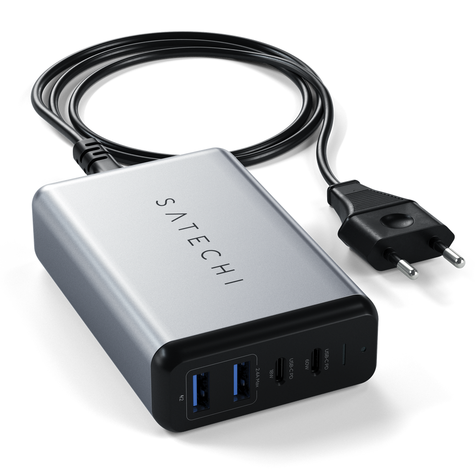 Carregador Satechi de Viagem PD Duplo USB-C 75w