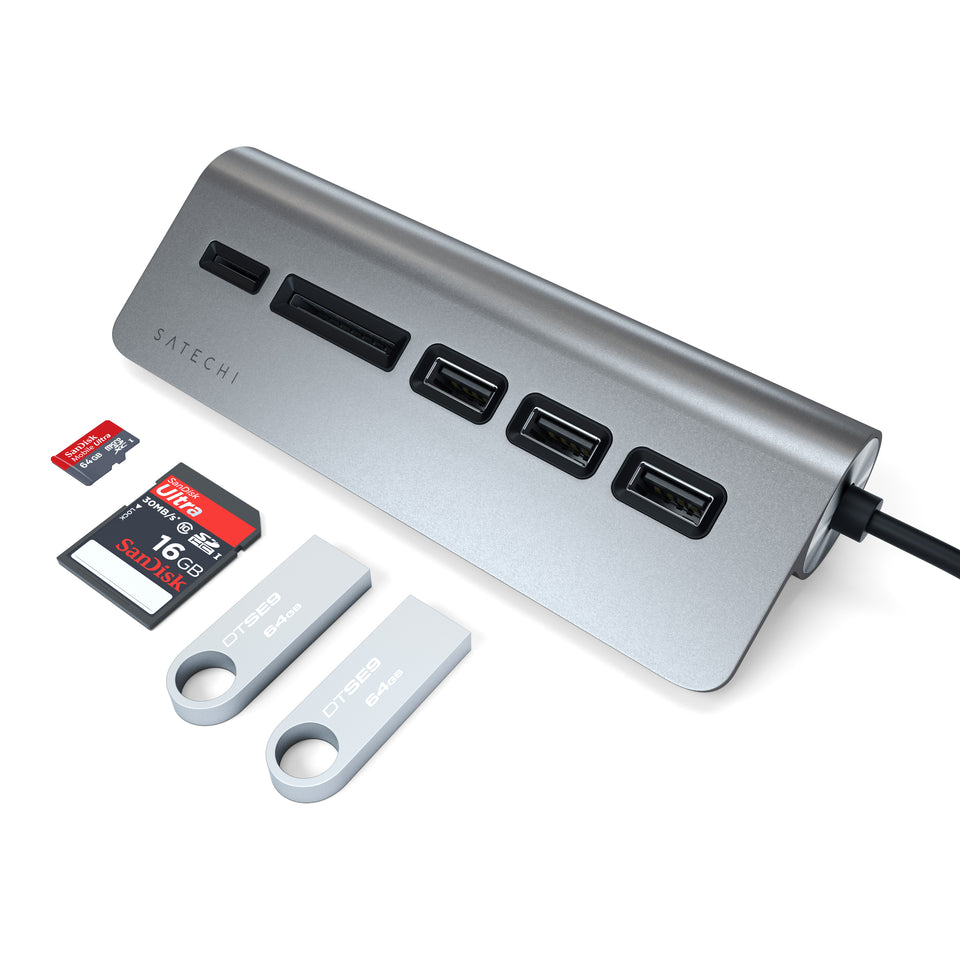 Adaptador e HUB Satechi USB-C para Desktop - Cinza Espacial