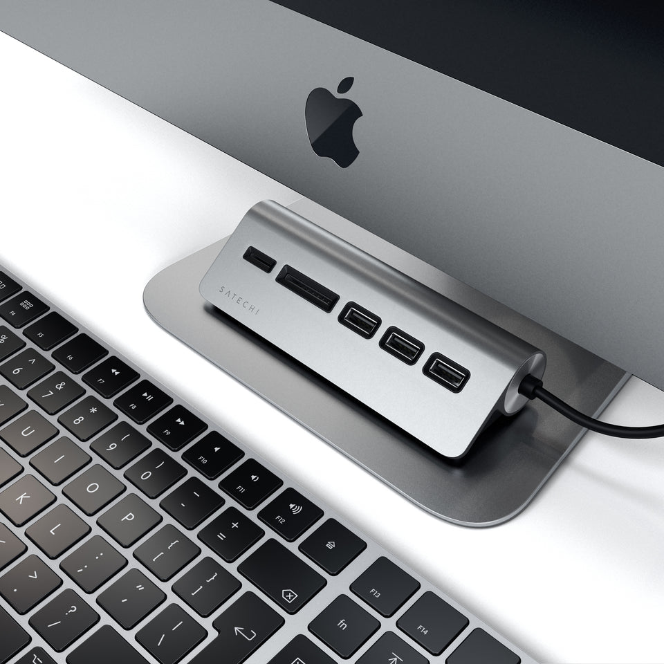 Adaptador e HUB Satechi USB-C para Desktop - Cinza Espacial