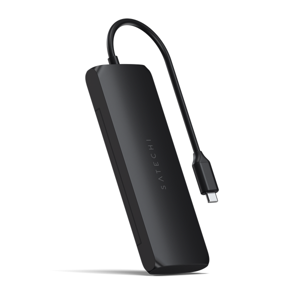 Adaptador Satechi Multi Portas Híbrido USB-C Com Slot SSD - Preto