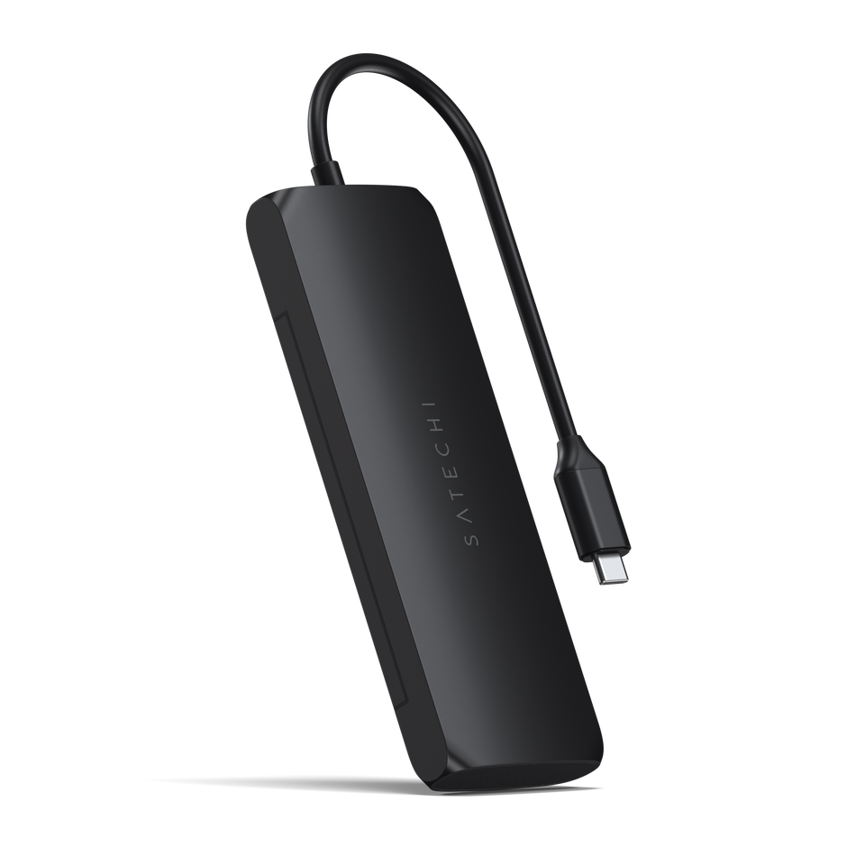 Adaptador Satechi Multi Portas Híbrido USB-C Com Slot SSD - Preto