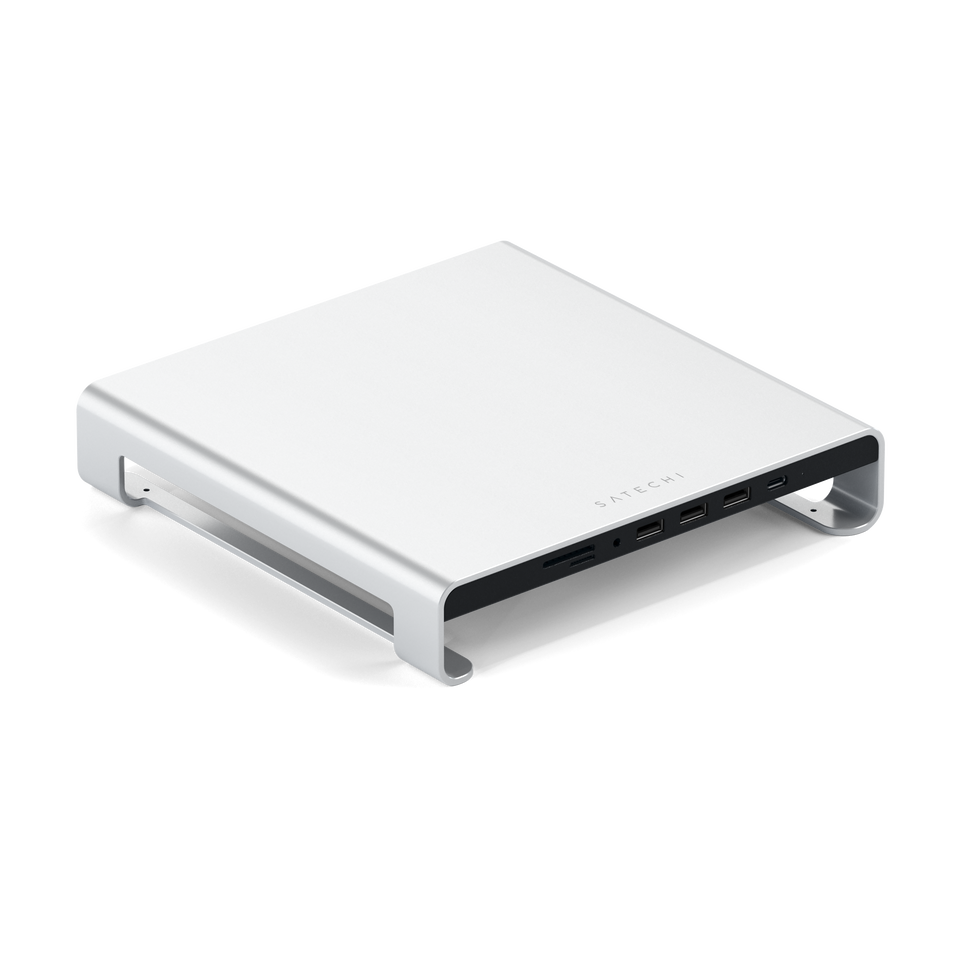 Suporte Satechi Para iMac Em Alumínio Com HUB USB-C - Prata