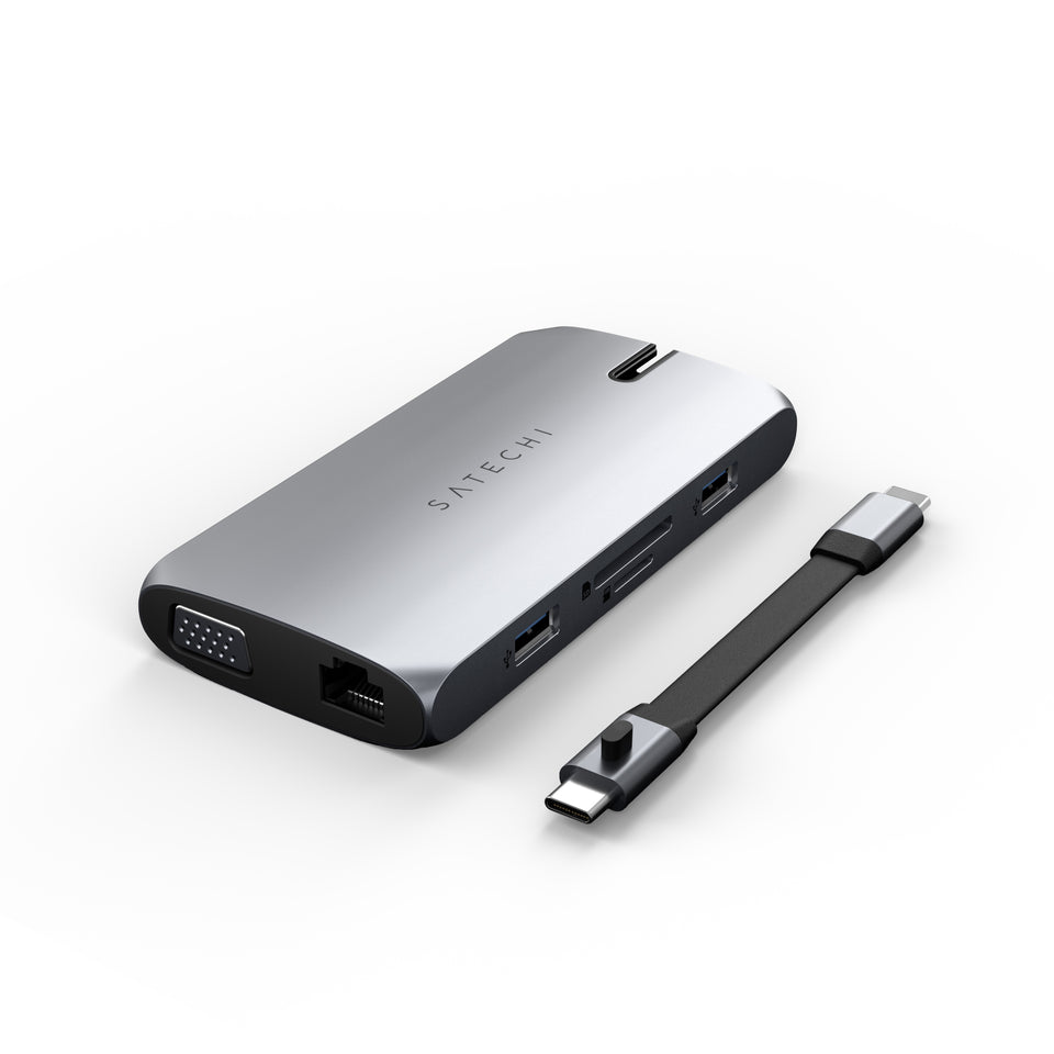 Adaptador Satechi Multi Portas USB-C On-The-Go - Cinza Espacial