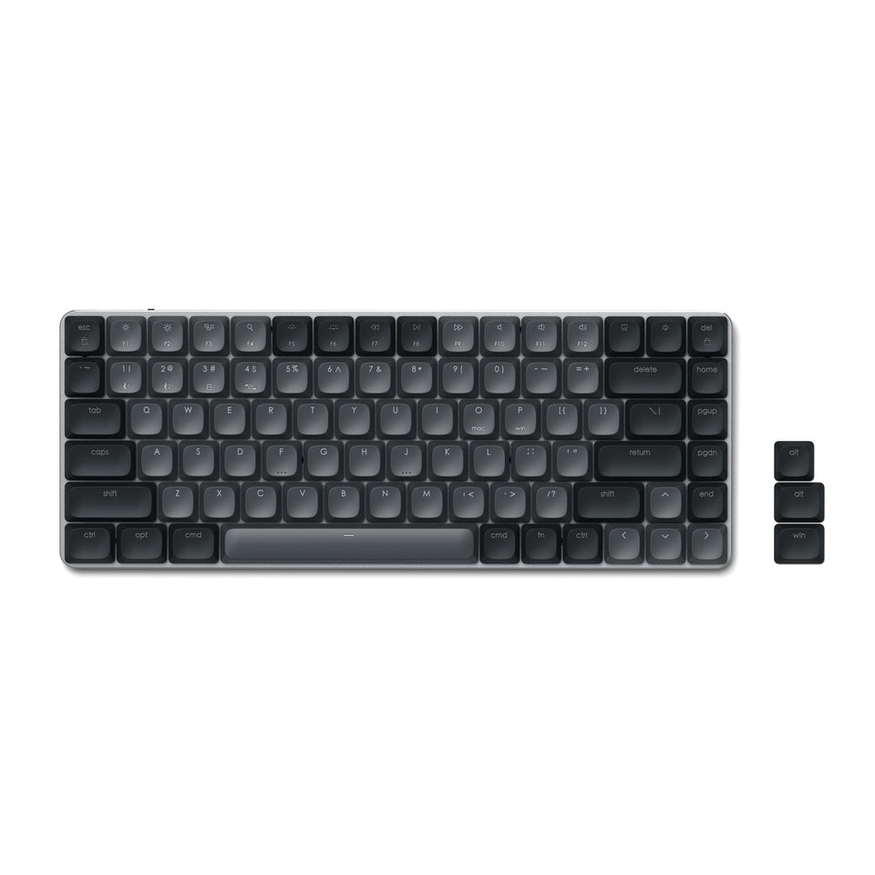 Teclado Satechi Retroiluminado Bluetooth Mecânico Slim - US - Cinza e Preto