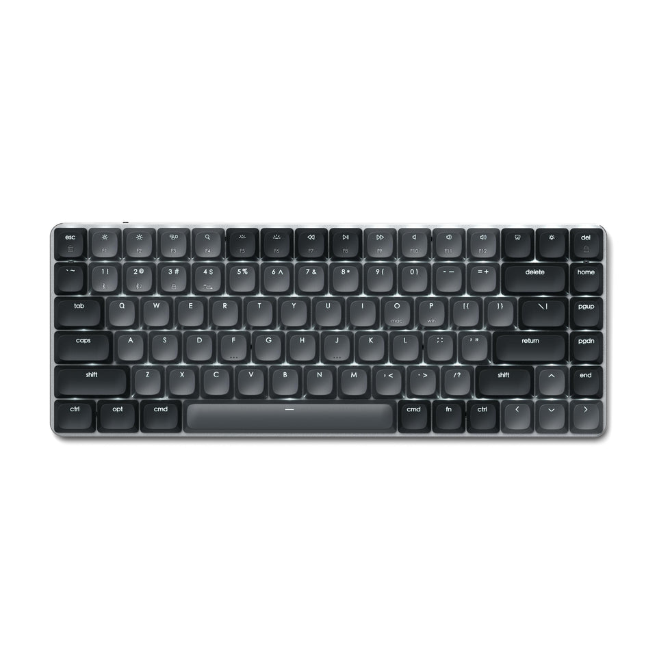 Teclado Satechi Retroiluminado Bluetooth Mecânico Slim - US - Cinza e Preto