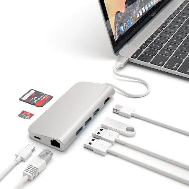 Adaptador Satechi Multi Portas USB-C 4K Com Ethernet