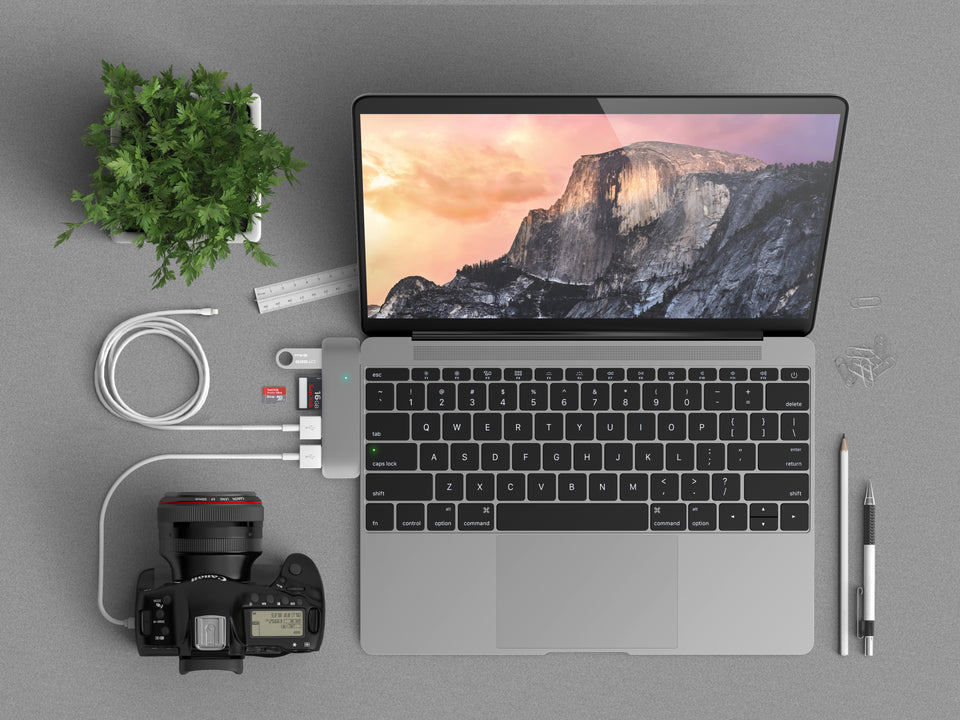 Adaptador e HUB Satechi 3 em 1 USB-C 3.0 - Cinza Espacial