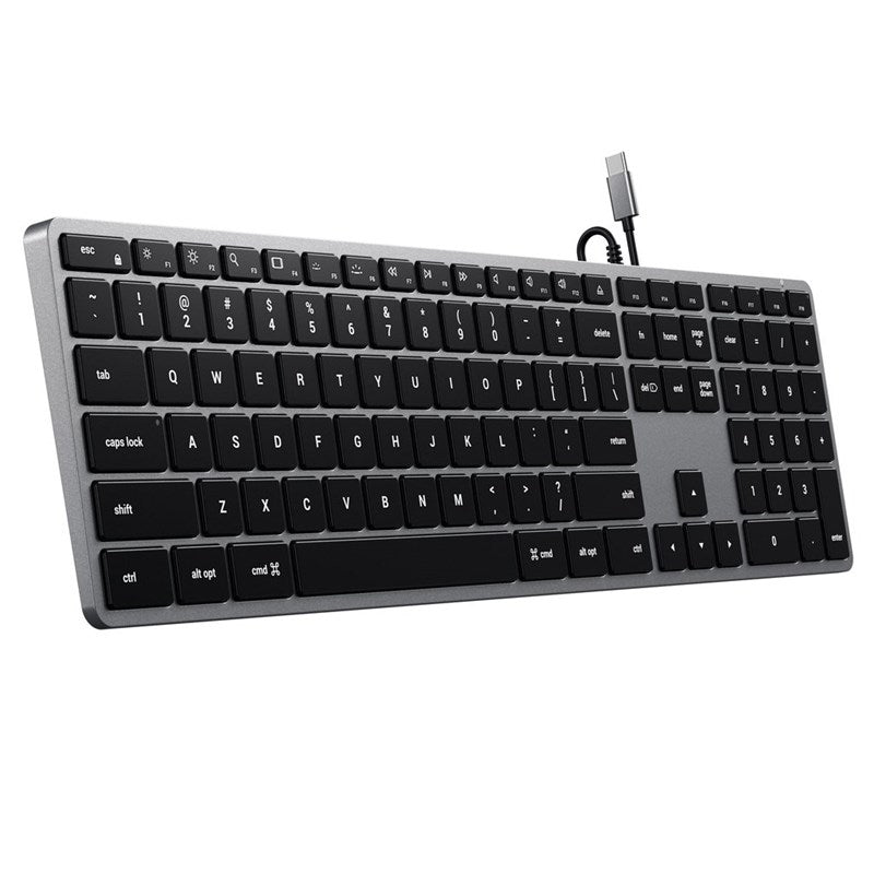 Teclado Satechi Retroiluminado Slim W3 Com Fio - US - Cinza Espacial