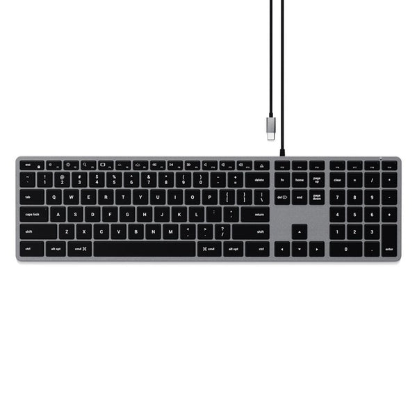 Teclado Satechi Retroiluminado Slim W3 Com Fio - US - Cinza Espacial