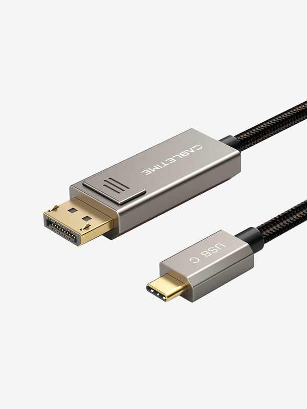 Cabo Cabletime Displayport Bidirecional, Saída de Vídeo 8k - USB-C Para Displayport - 2 Metros