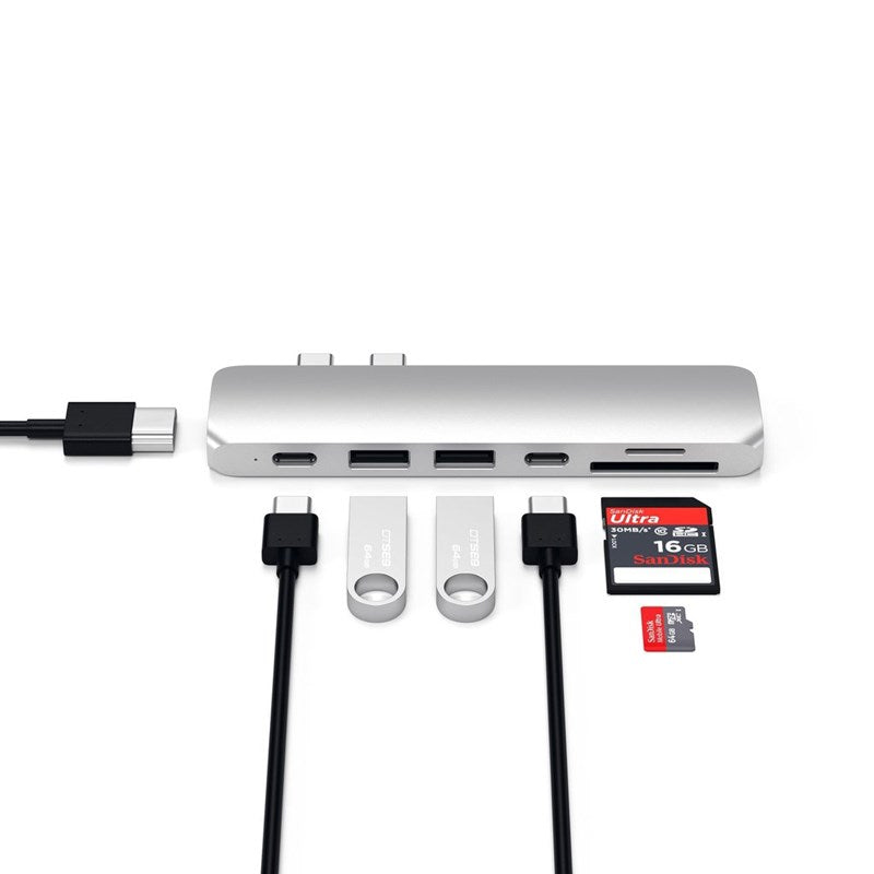 Adaptador Satechi USB-C Pro Hub HDMI 4K - Prata