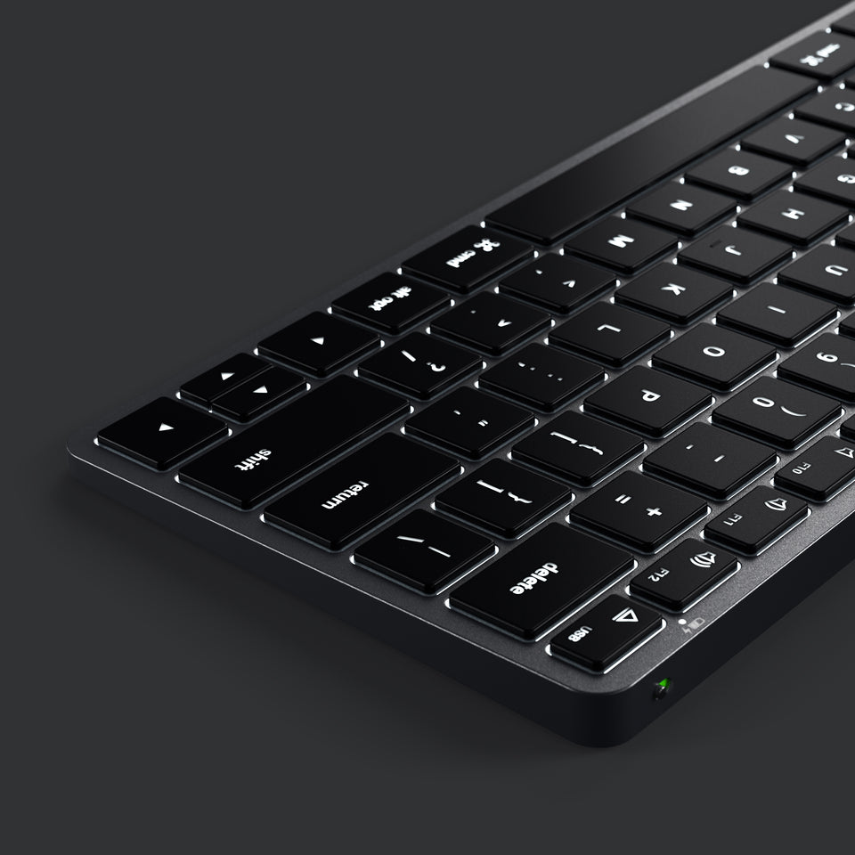 Teclado Satechi Retroiluminado Bluetooth Slim X1 - US - Cinza Espacial