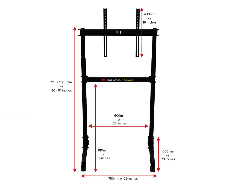 Suporte Next Level Racing Ajustável Para Monitores e TV