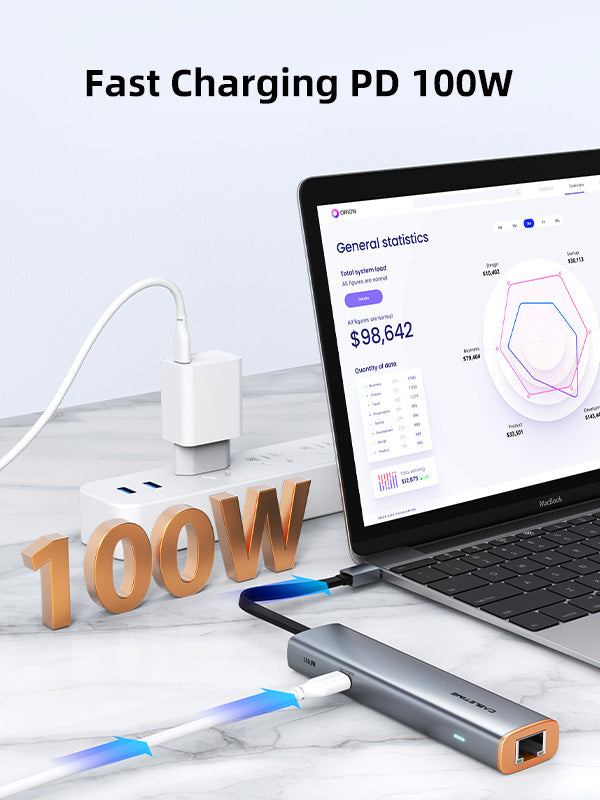 Adaptador Cabletime USB-C Multiportas - 7 em 1