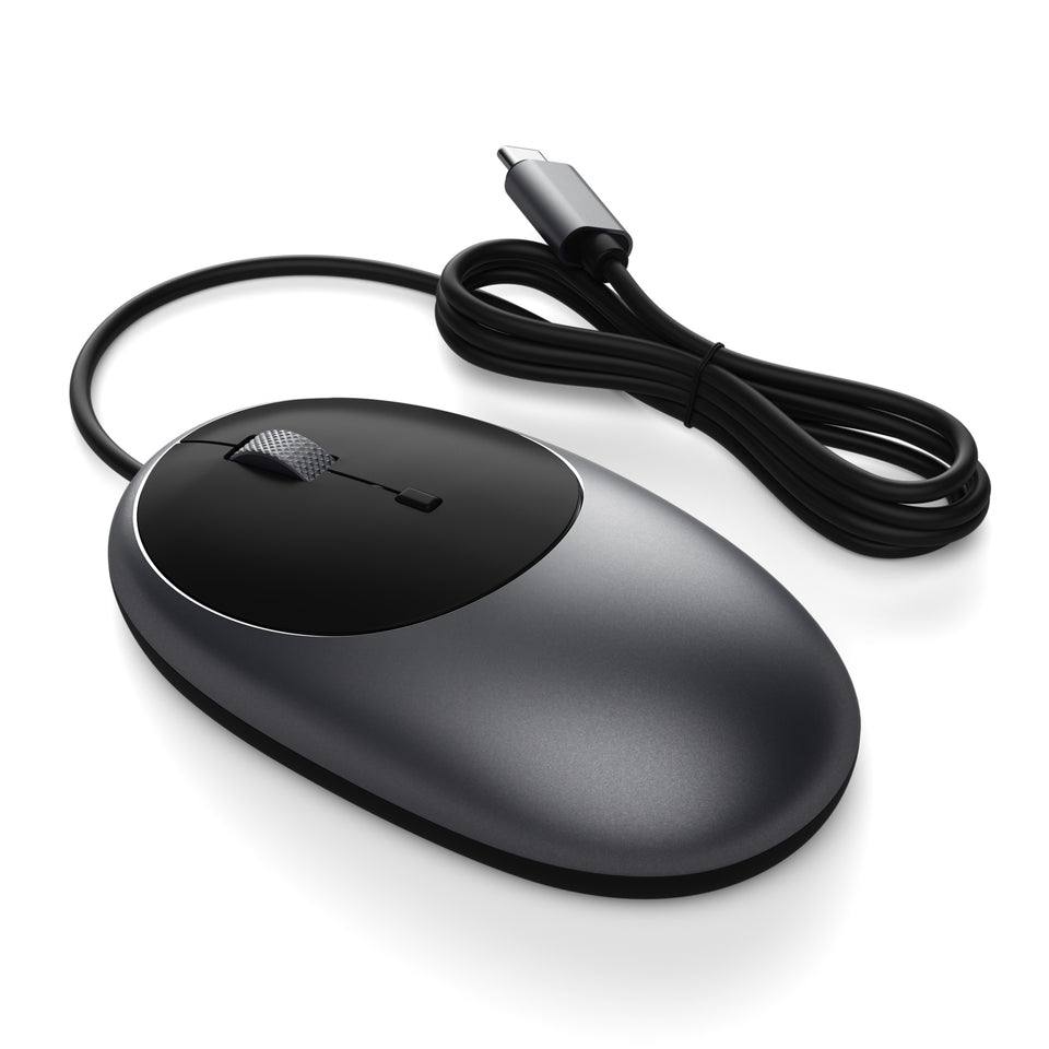 Mouse Satechi C1 Com Fio USB-C - Cinza Espacial