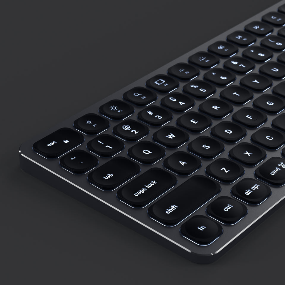 Teclado Satechi Retroiluminado Bluetooth Compacto - US - Cinza Espacial