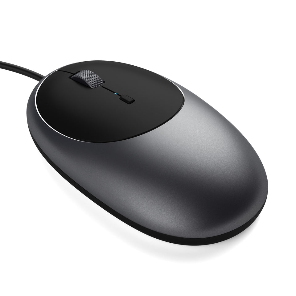 Mouse Satechi C1 Com Fio USB-C - Cinza Espacial